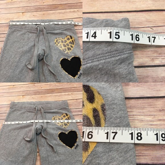 SOLD Small VS PINK Gray Jogger Leopard Sweatpants - Picture 3 of 8